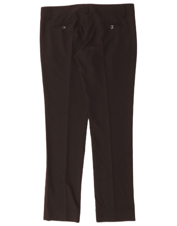 DENNY ROSE Womens Straight Suit Trousers Large W34 L32 Black Polyester