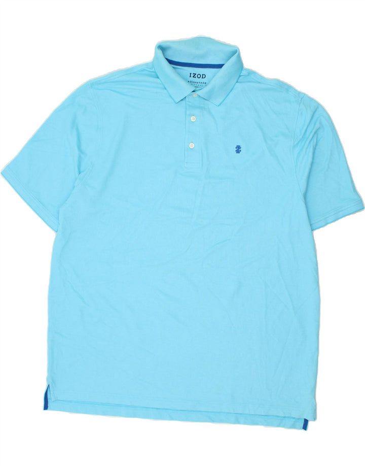 IZOD Mens Stretch Polo Shirt 2XL Blue Cotton Vintage Izod and Second-Hand Izod from Messina Hembry 