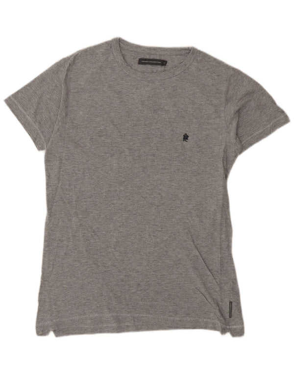 French Connection Womens T-Shirt Top UK 10 Small Grey Cotton