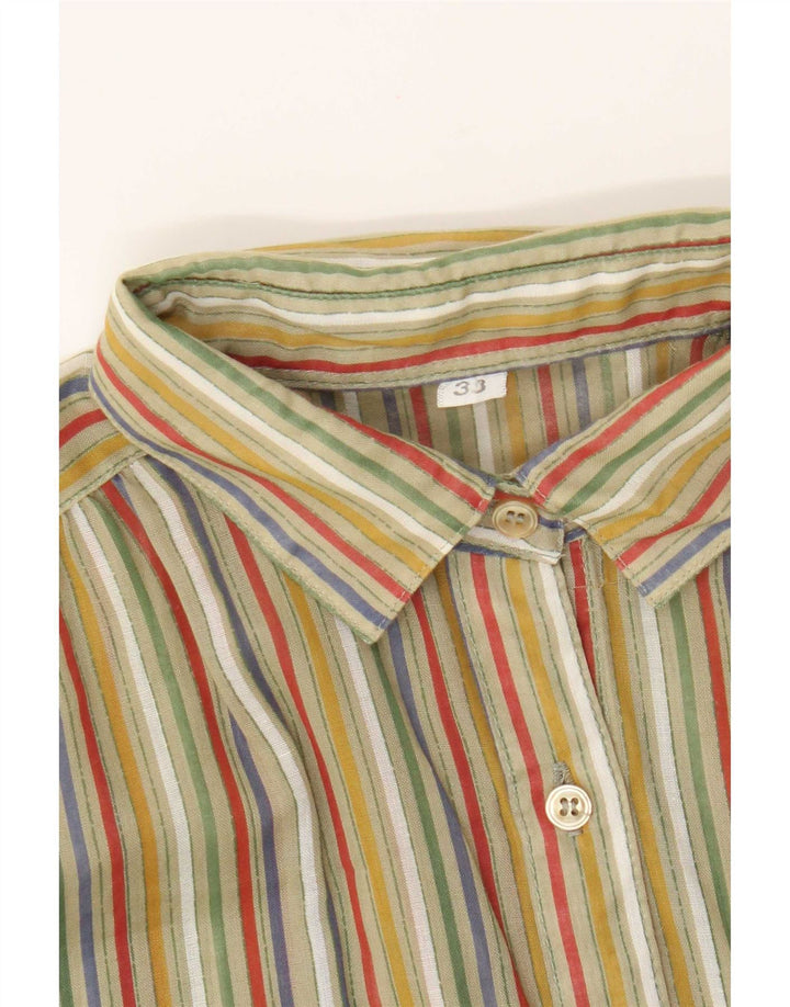 Vintage Womens Shirt EU 33 XS Green Striped