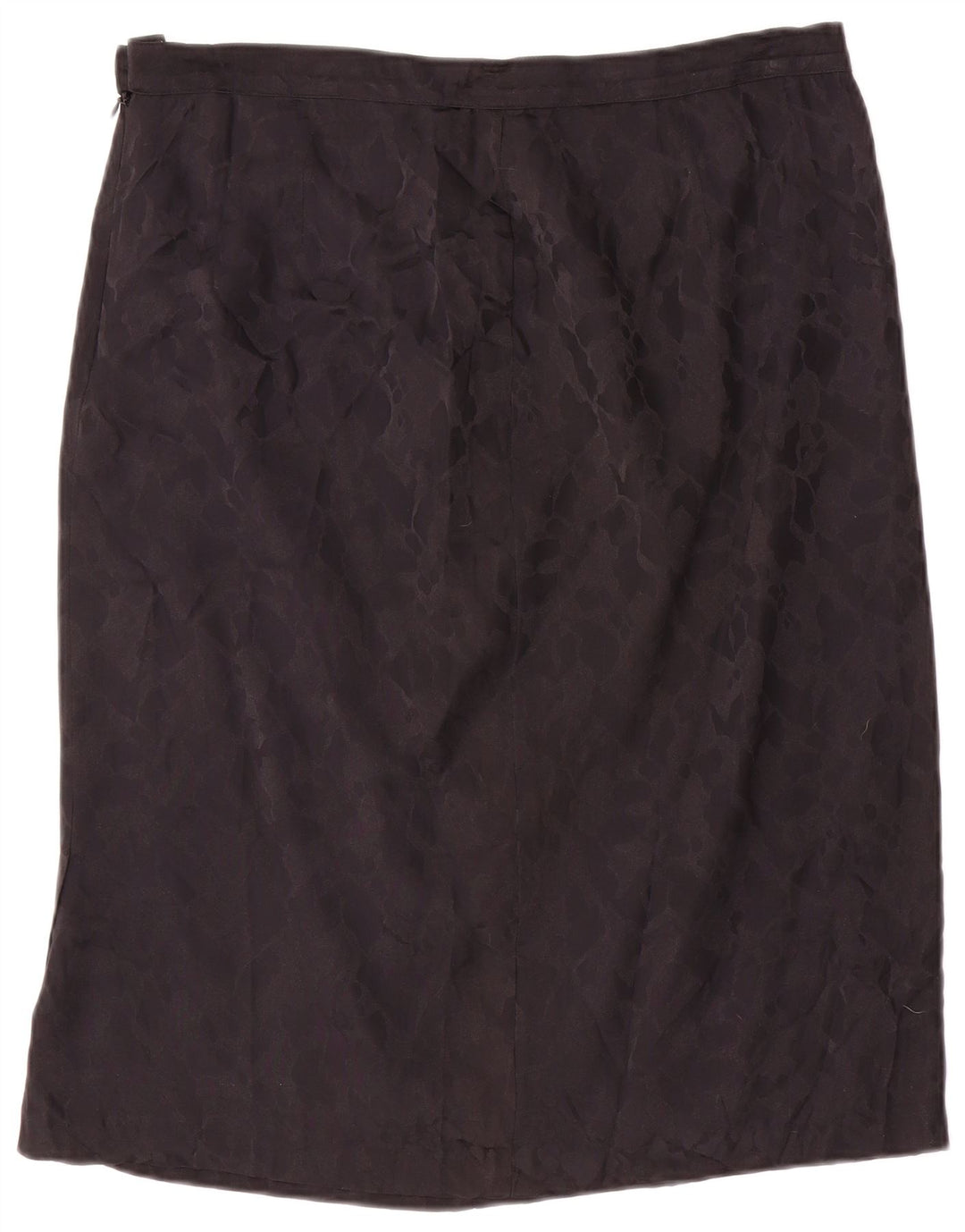 Vintage Womens Straight Skirt IT 46 Large W34 Black Silk