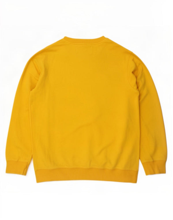 Calvin Klein Jeans Mens Graphic Sweatshirt Jumper XL Yellow Cotton