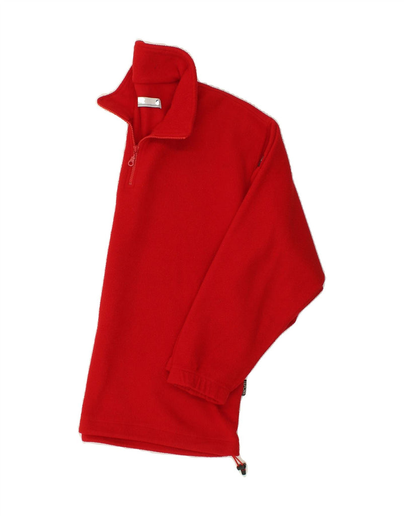 SERGIO TACCHINI Mens Zip Neck Fleece Jumper Large Red Vintage Sergio Tacchini and Second-Hand Sergio Tacchini from Messina Hembry 