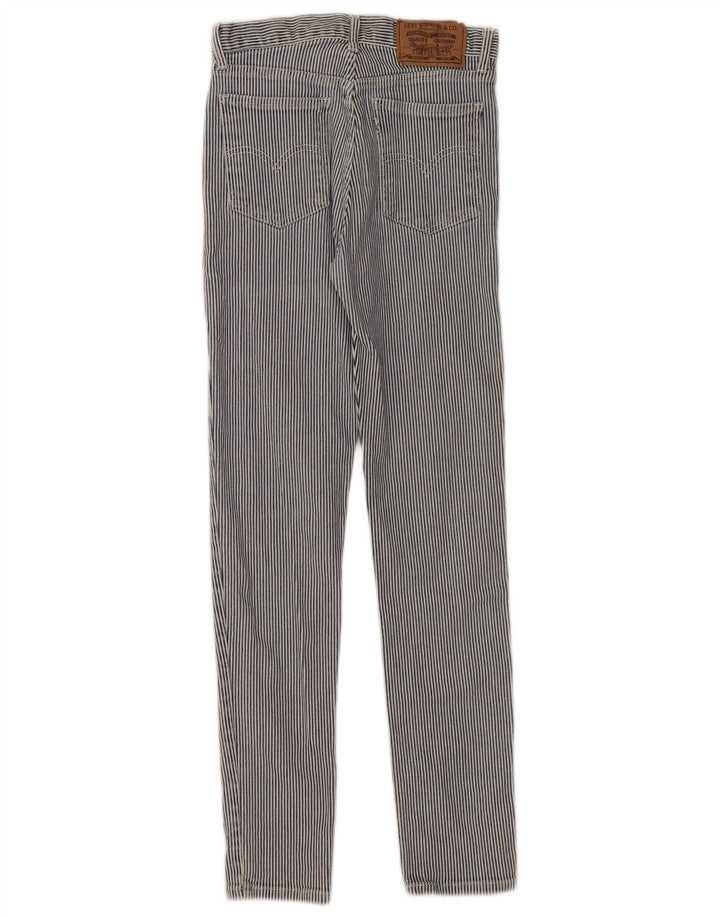 Levi's Womens Slim Jeans W24 L28 Blue Pinstripe