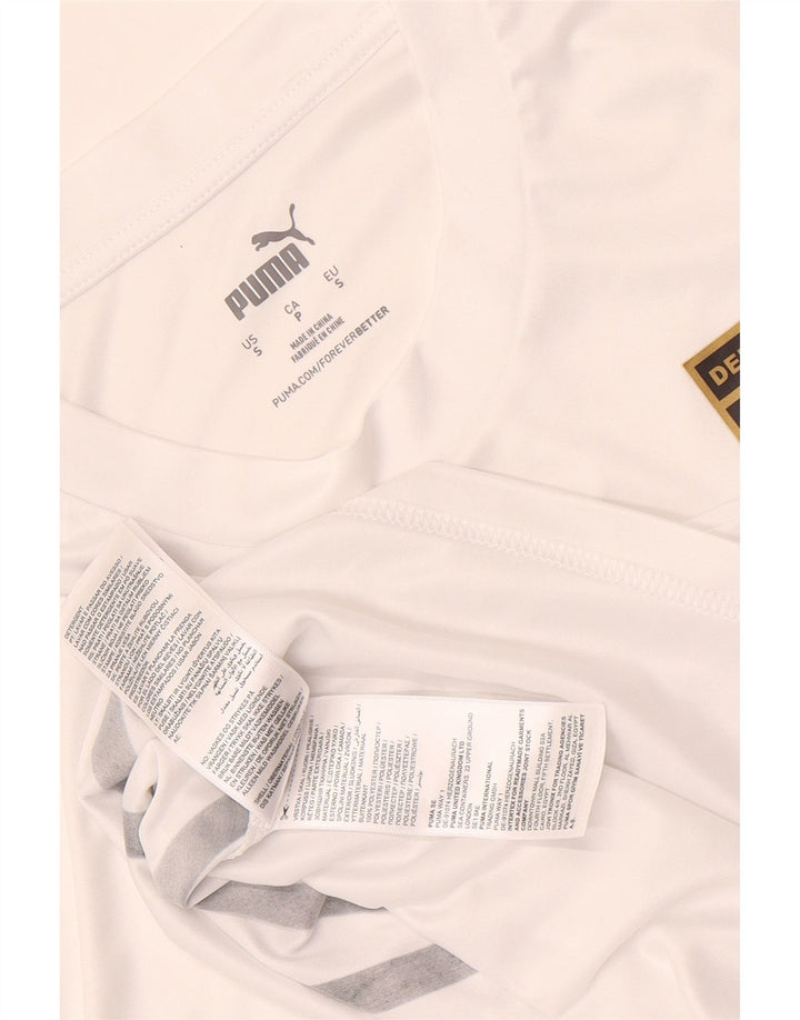 Puma Mens Deutshland Graphic T-Shirt Top Small White Colourblock Polyester