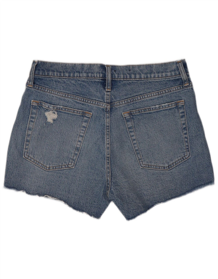 Gap Womens Distressed Denim Shorts W30 Medium Blue Cotton