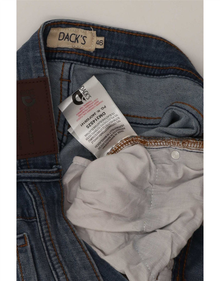 Dack's Mens Straight Jeans IT 46 Small W30 L28 Blue Cotton
