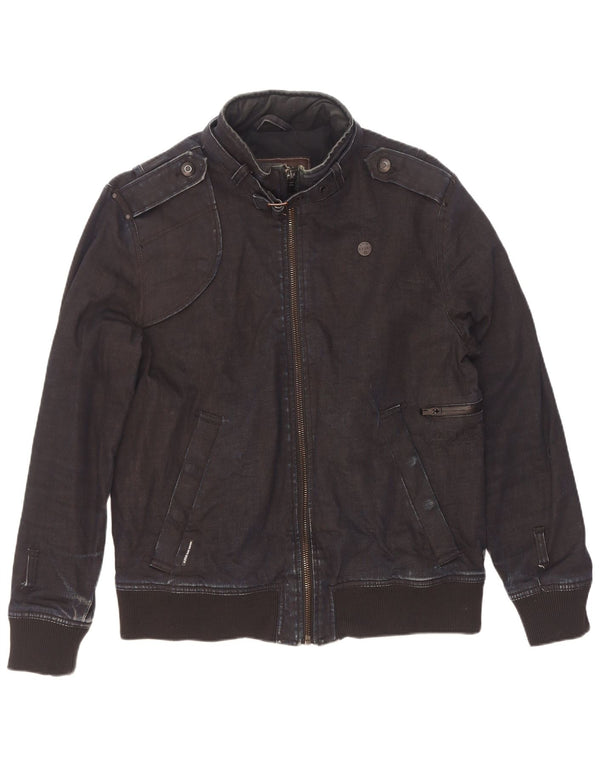 G-Star Mens Military Bomber Jacket UK 42 XL Black Cotton