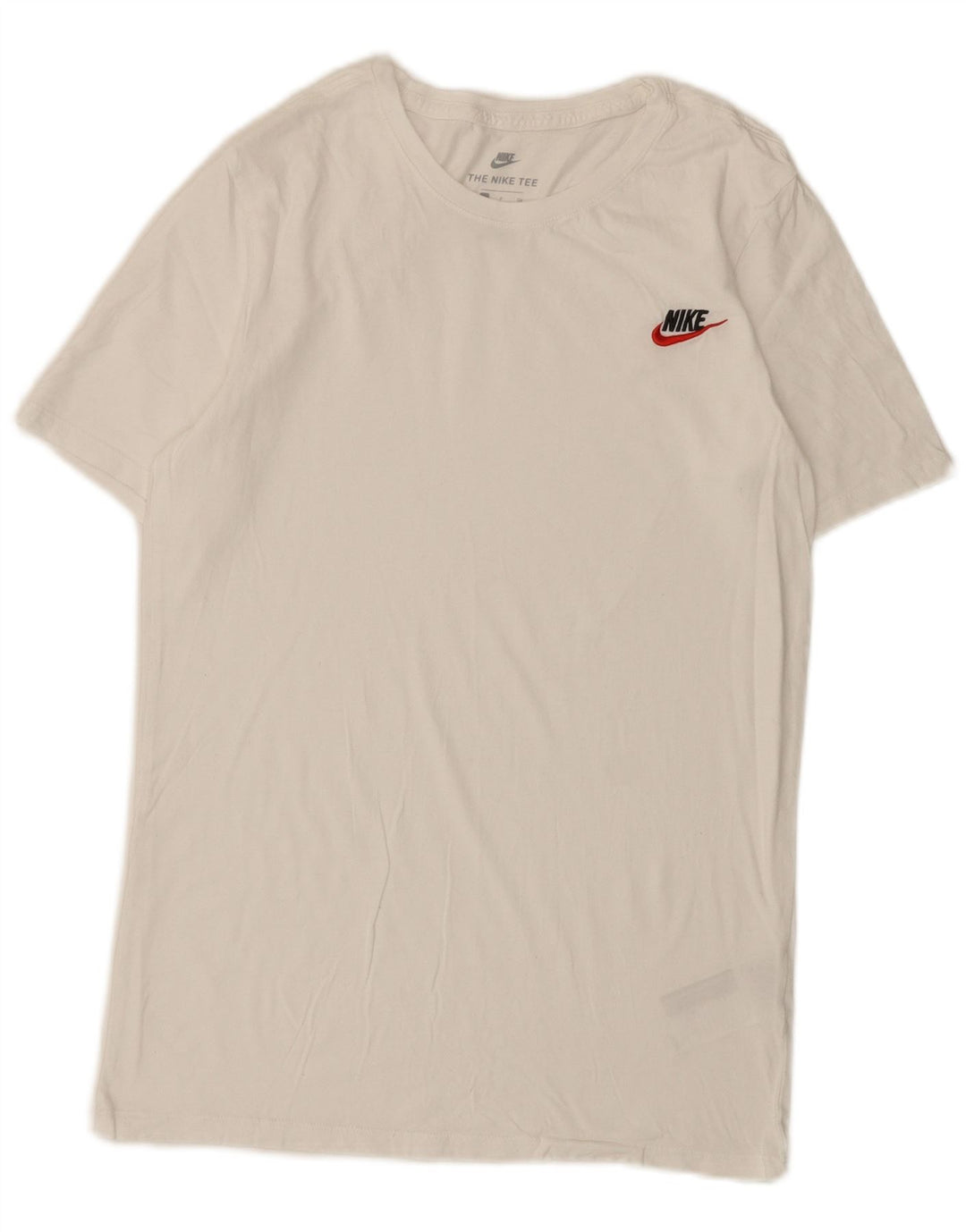 Nike Mens Athletic Cut T-Shirt Top Small White Cotton