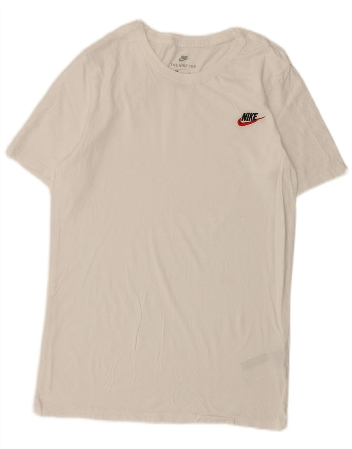 Nike Mens Athletic Cut T-Shirt Top Small White Cotton