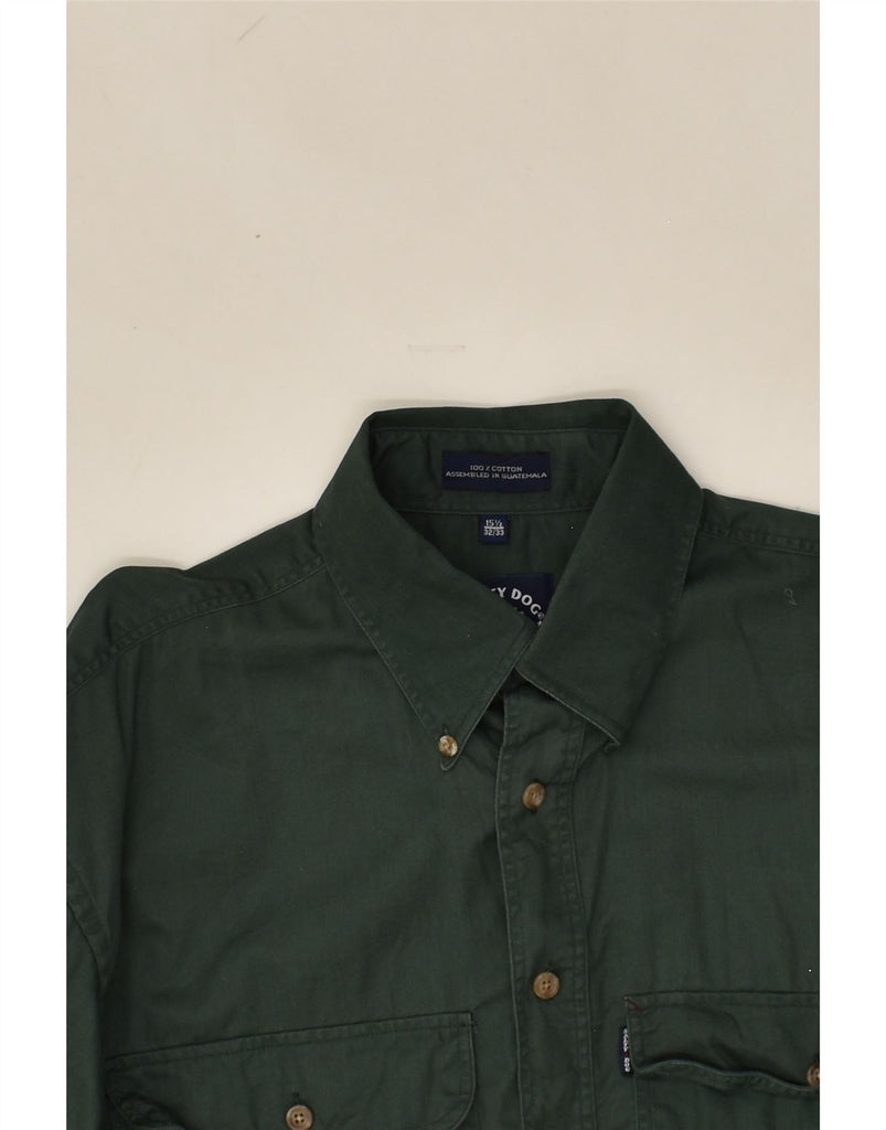 VINTAGE Mens Shirt Size 15 1/2 Medium Green Cotton | Vintage Vintage | Thrift | Second-Hand Vintage | Used Clothing | Messina Hembry 