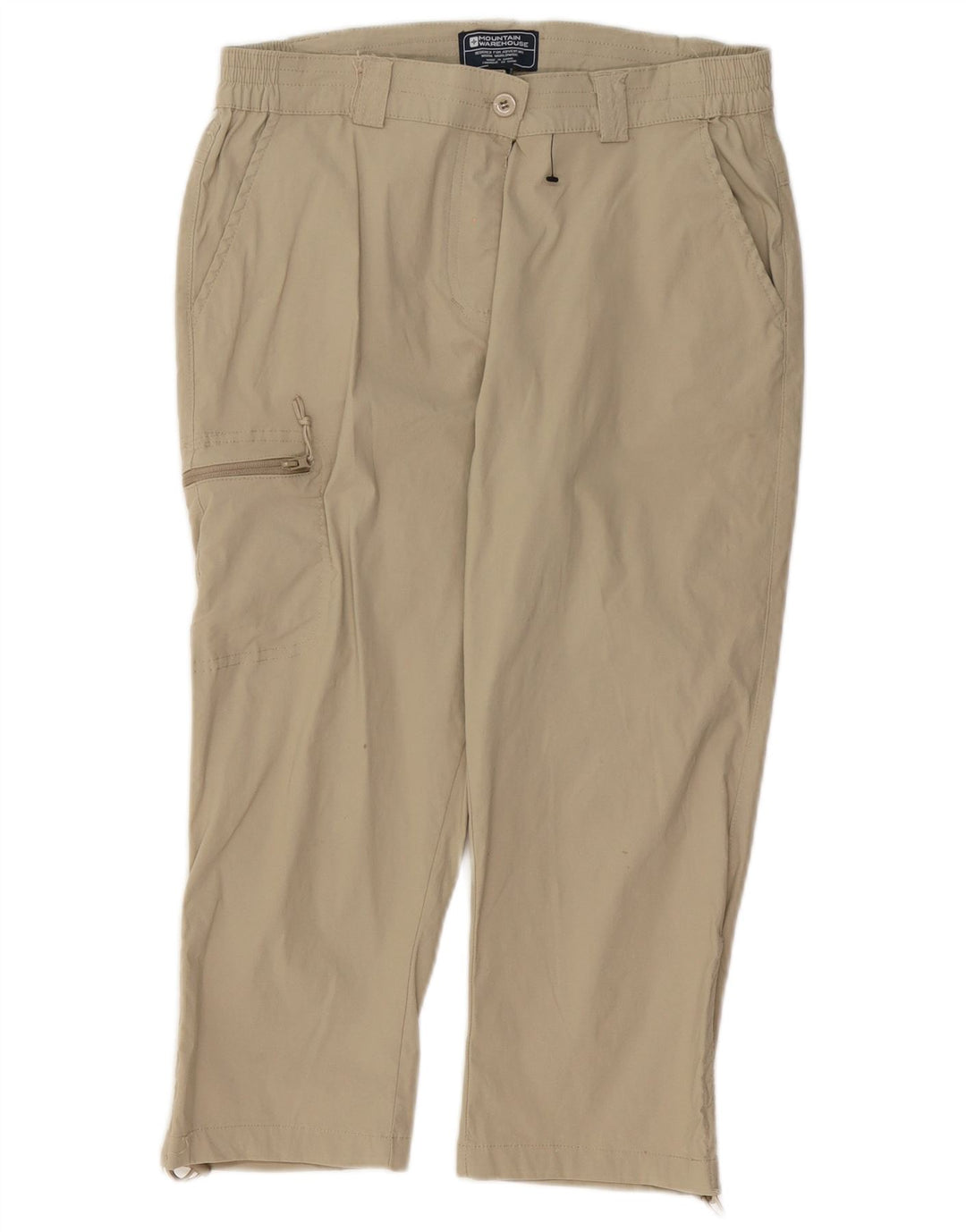 Mountain Warehouse Womens Cargo Capri Trousers UK 12 Medium W30 L19 Beige