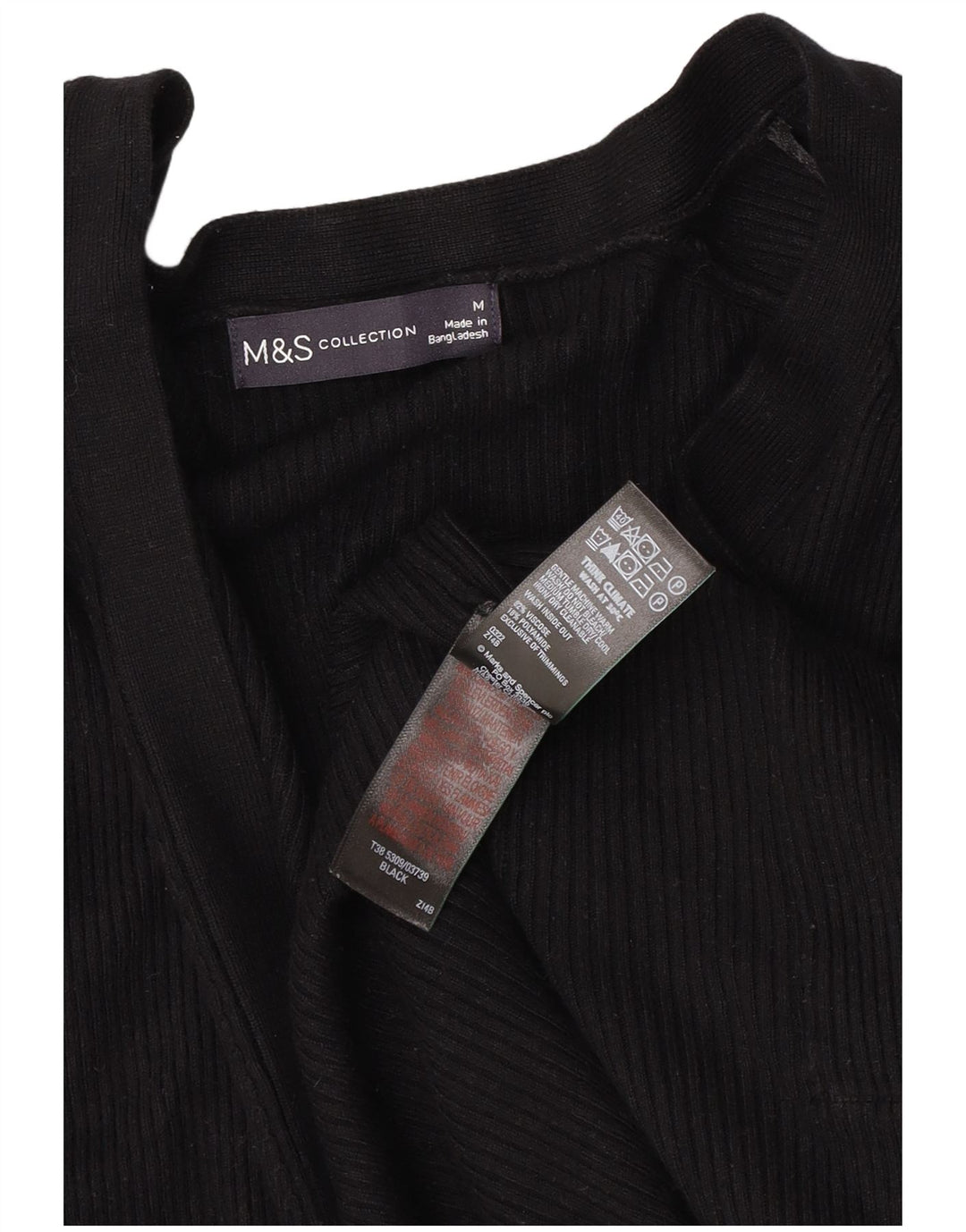 Marks & Spencer Womens Oversized Open Cardigan Sweater UK 14 Medium Black