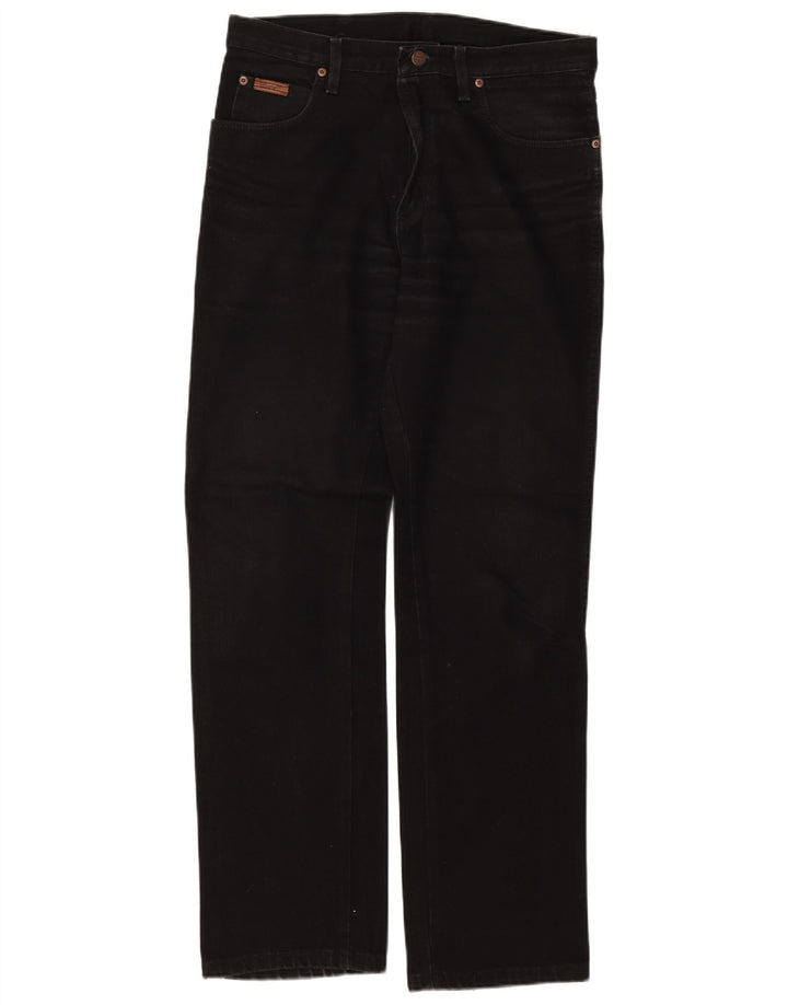 Wrangler Womens Texas Straight Jeans W33 L32 Black Cotton