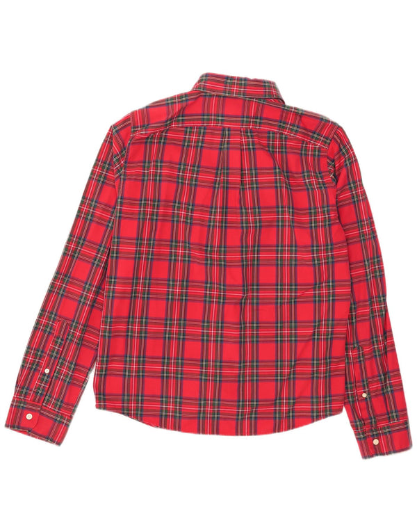 Abercrombie & Fitch Mens Muscle Flannel Shirt XL Red Check Cotton