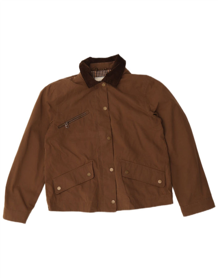 Joules Womens Oversized Utility Jacket UK 10 Small Brown Colourblock