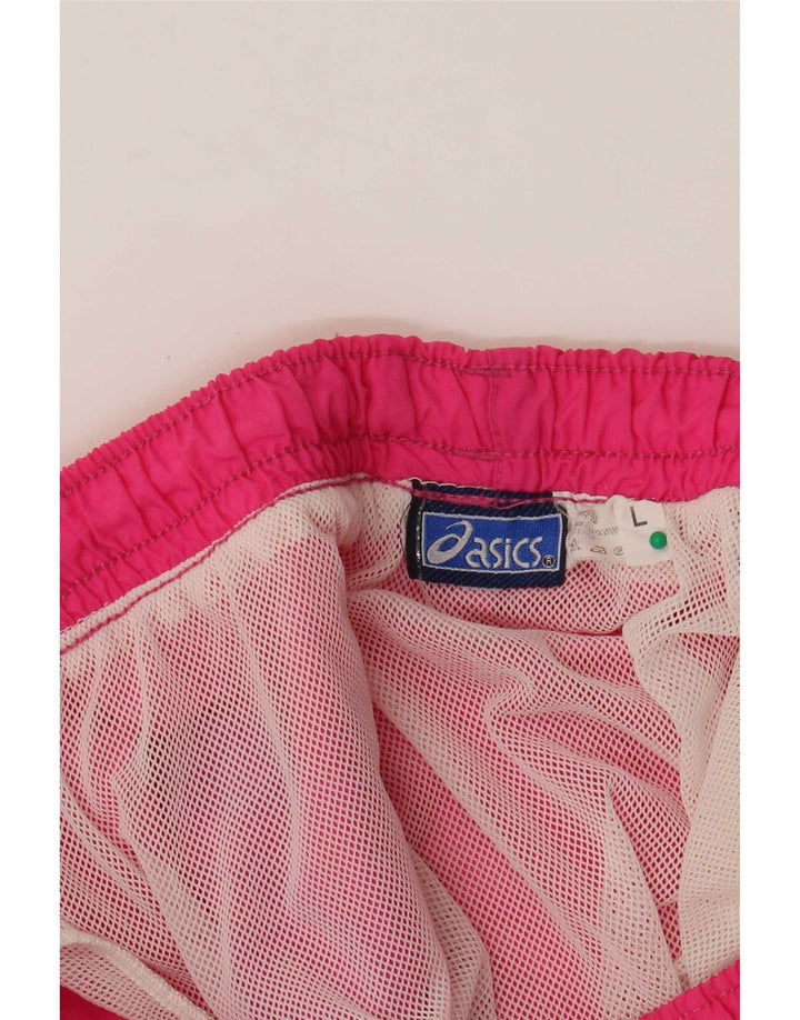 Asics Mens Graphic Swimming Shorts Large  Pink Colourblock Polyamide