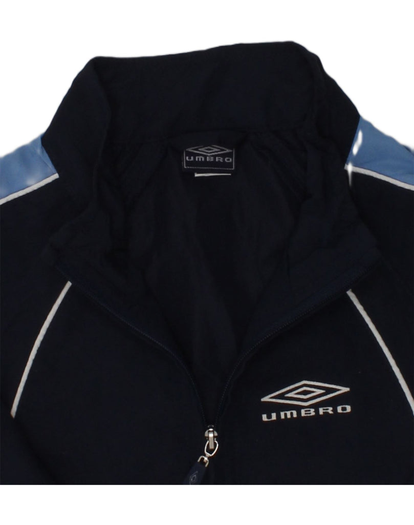 UMBRO Boys Graphic Tracksuit Top Jacket 2-3 Years Navy Blue Colourblock | Vintage Umbro | Thrift | Second-Hand Umbro | Used Clothing | Messina Hembry 