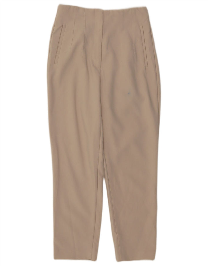 Zara Womens Tapered Casual Trousers Medium W28 L26 Beige Polyester