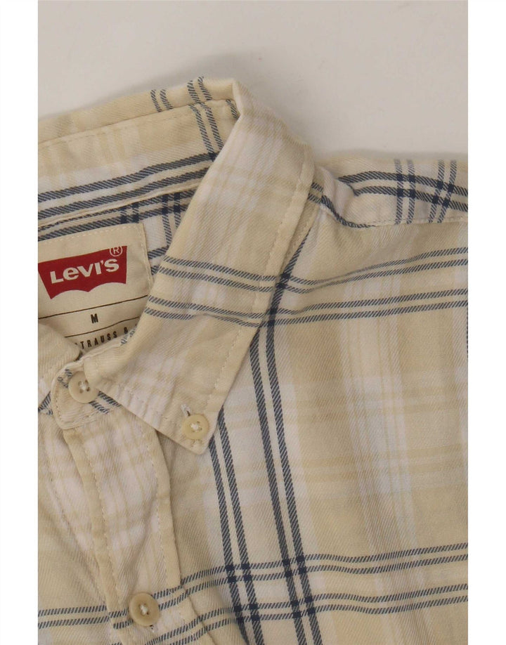 Levi's Mens Shirt Medium Yellow Plaid