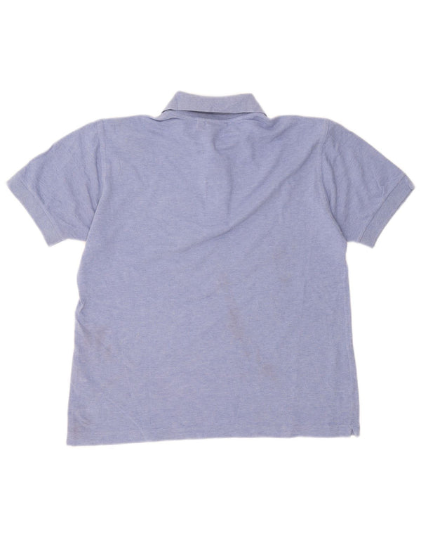 Navigare Mens Polo Shirt Medium Blue Cotton