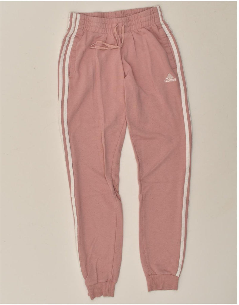 ADIDAS Womens Tracksuit Trousers Joggers UK 4/6 XS Pink Cotton | Vintage Adidas | Thrift | Second-Hand Adidas | Used Clothing | Messina Hembry 