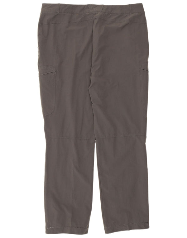 Rohan Womens Straight Cargo Trousers UK 16 Large W36 L29 Grey Polyamide