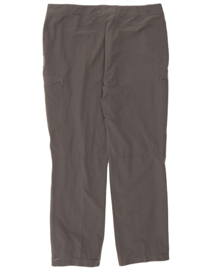 Rohan Womens Straight Cargo Trousers UK 16 Large W36 L29 Grey Polyamide
