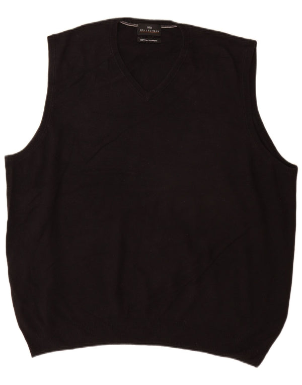 Marks & Spencer Mens Vest Tank Top XL Black Cotton
