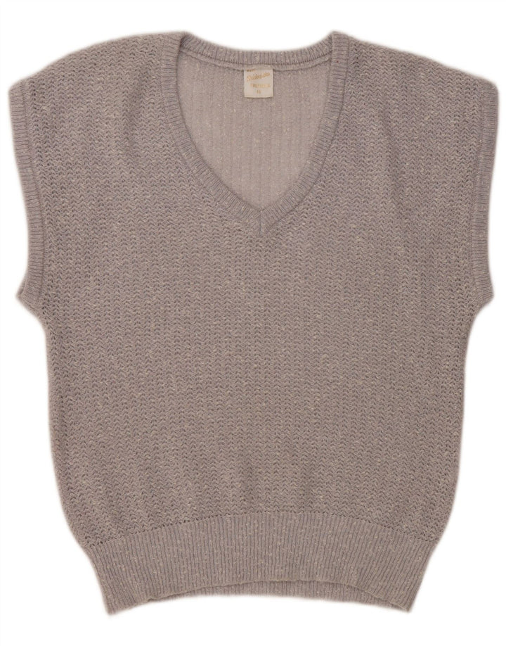 Strickmoden Womens Loose Fit Vest Tank Top EU 40 Medium Silver