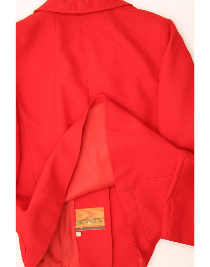 VINTAGE Womens 1 Button Blazer Jacket UK 18 XL  Red Polyester Vintage Vintage and Second-Hand Vintage from Messina Hembry 