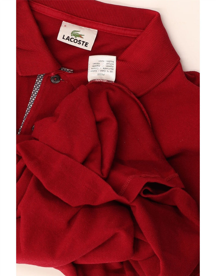 LACOSTE Mens Polo Shirt Size 6 XL Red Cotton Vintage Lacoste and Second-Hand Lacoste from Messina Hembry 