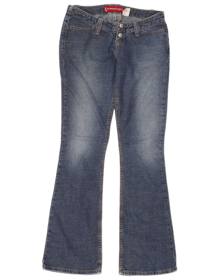 Levi's Womens 520 Super Low Flared Jeans US 7 Medium W28 L32 Blue Cotton
