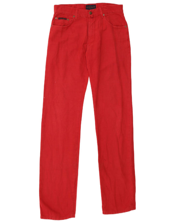 GANT Mens Regular Fit Casual Trousers W30 L36 Red Cotton