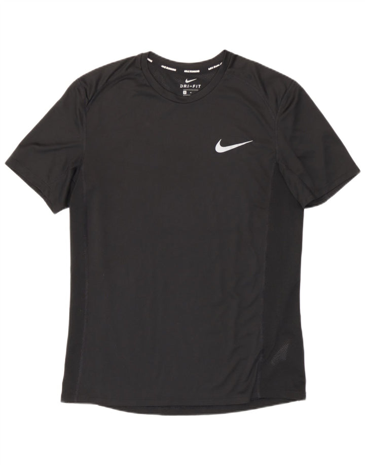 Nike Mens Dri Fit T-Shirt Top Medium Black Polyester