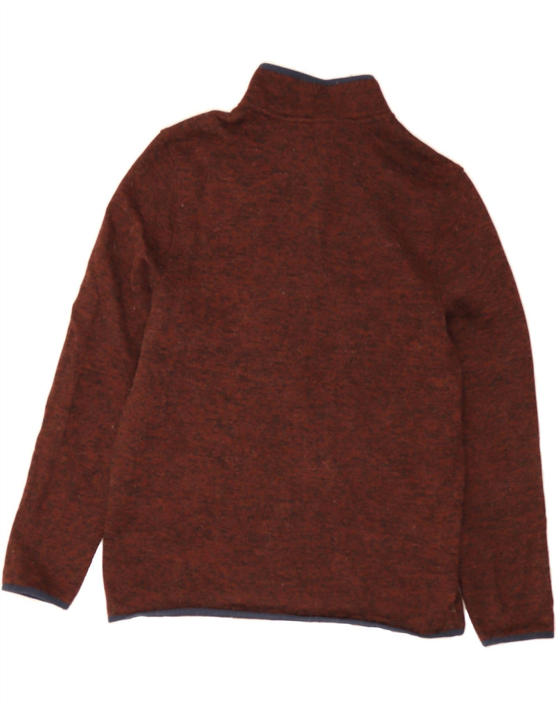 DOCKERS Mens Zip Neck Sweatshirt Jumper Large Brown Flecked Polyamide Vintage Dockers and Second-Hand Dockers from Messina Hembry 