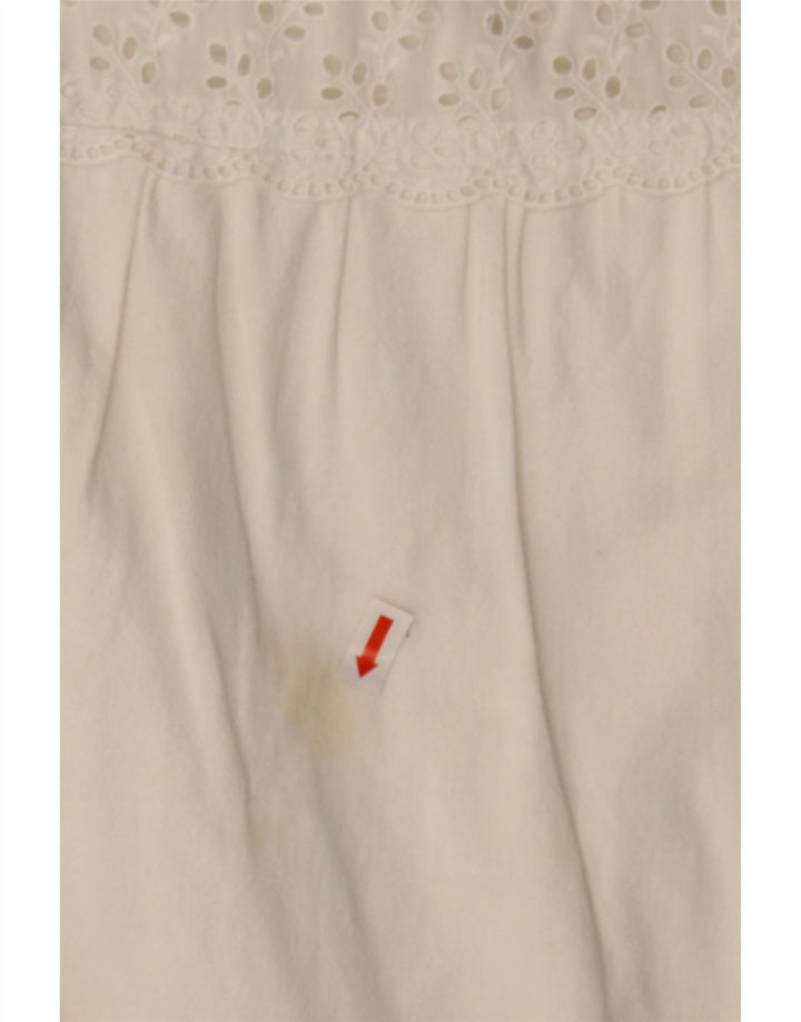 VINTAGE Womens A-Line Skirt W30 Medium Off White Vintage Vintage and Second-Hand Vintage from Messina Hembry 