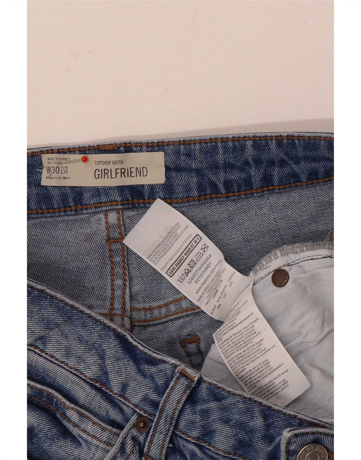 Topshop Womens Denim Shorts W30 Medium Blue Cotton