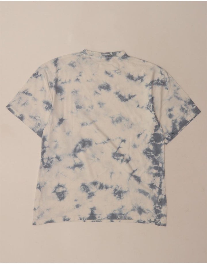 Pull & Bear Mens T-Shirt Top XS White Tie Dye Cotton