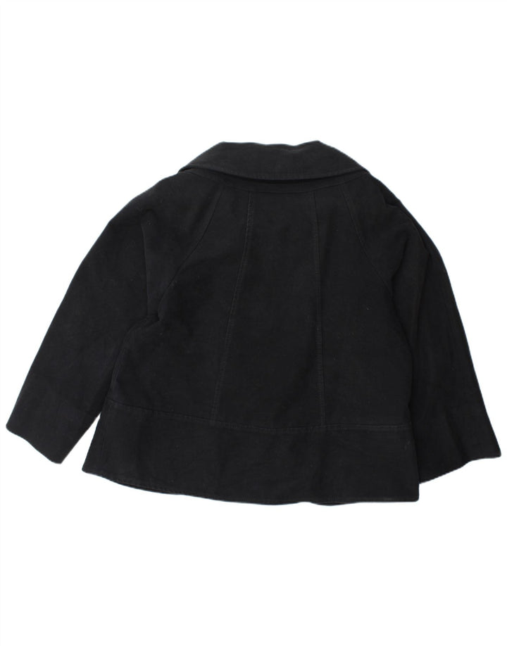 Zara Womens 2 Button Blazer Jacket UK 14 Medium Black