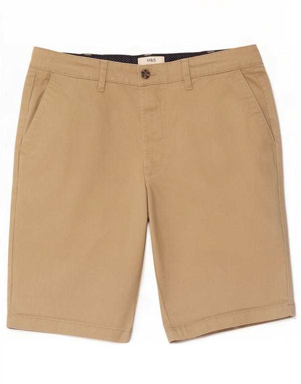 Marks & Spencer Mens Chino Shorts XL W38 Beige Cotton