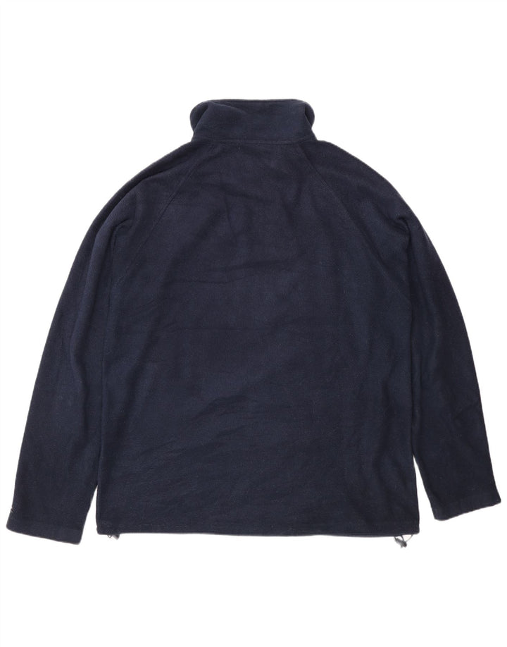 Kappa Mens Zip Neck Fleece Jumper Large Navy Blue