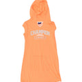 CHAMPION Girls Hooded Graphic T-Shirt Dress 11-12 Years Large  Orange | Vintage Champion | Thrift | Second-Hand Champion | Used Clothing | Messina Hembry 