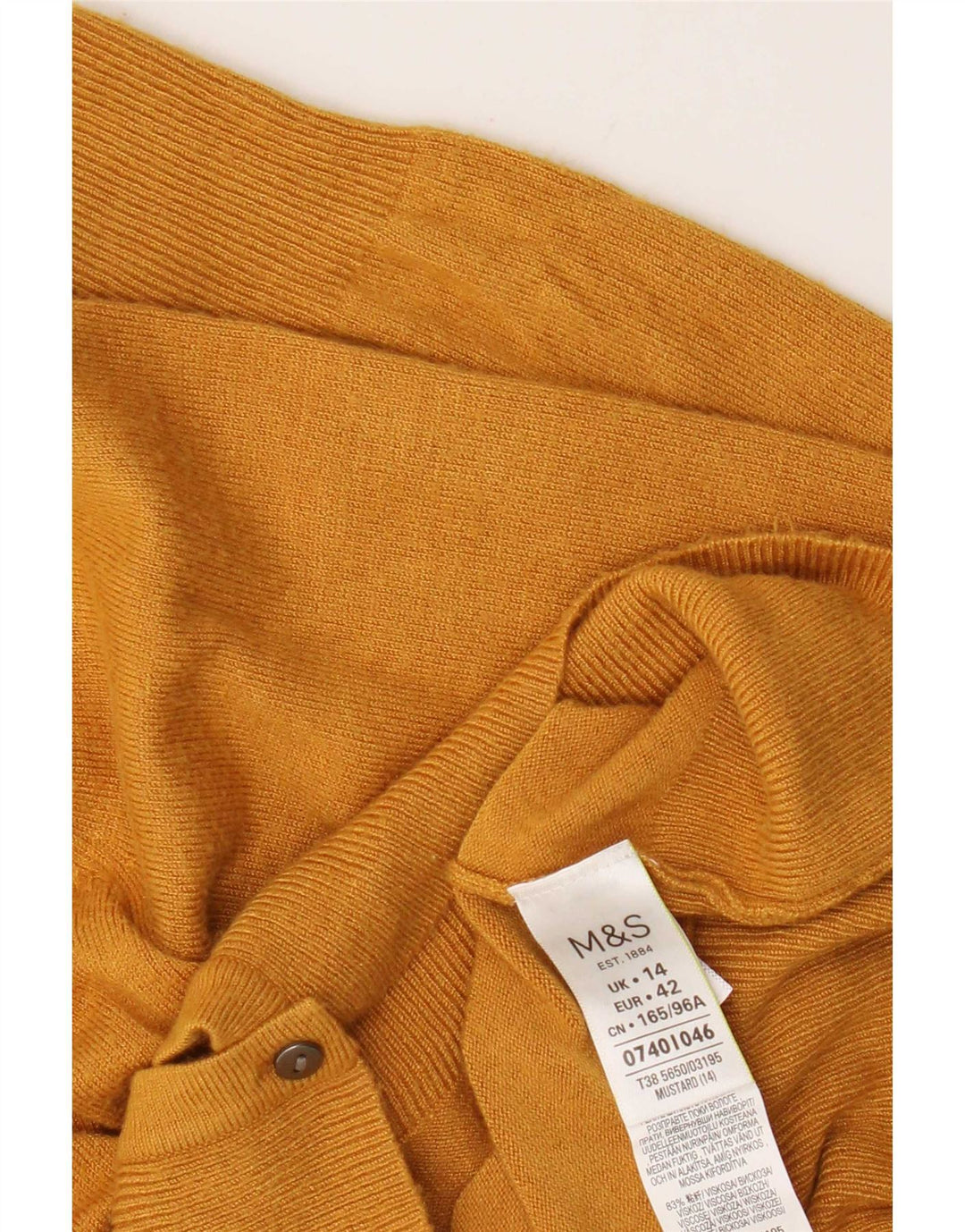 Marks & Spencer Womens Cardigan Sweater UK 14 Large Beige Viscose