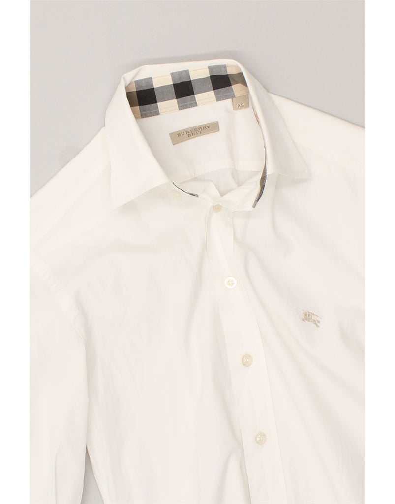 BURBERRY Mens Shirt XS White Cotton | Vintage Burberry | Thrift | Second-Hand Burberry | Used Clothing | Messina Hembry 