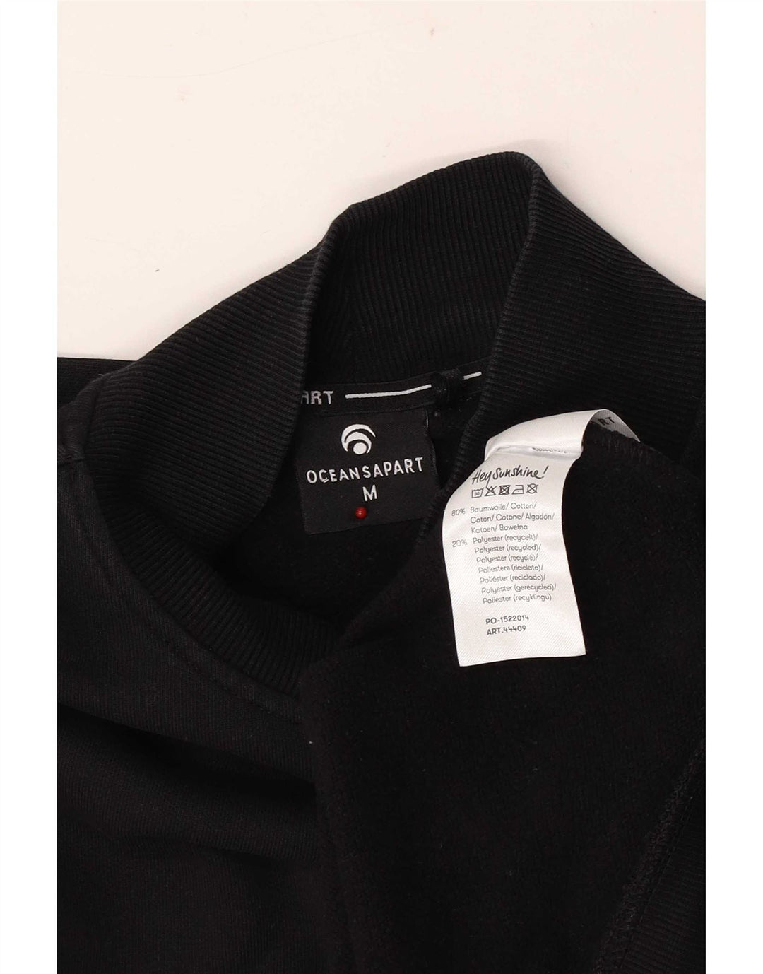 Oceansapart Mens Sweatshirt Jumper Medium Black Cotton