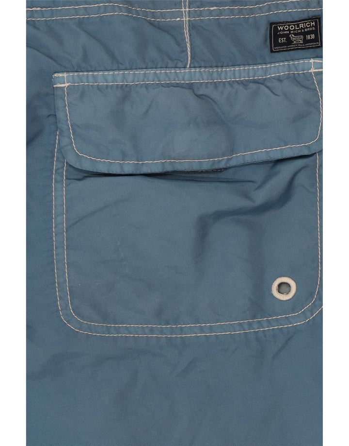 Woolrich Mens Swimming Shorts Large Blue Nylon
