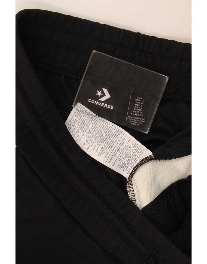 Converse Mens Tracksuit Trousers Joggers Medium Black Colourblock Polyester