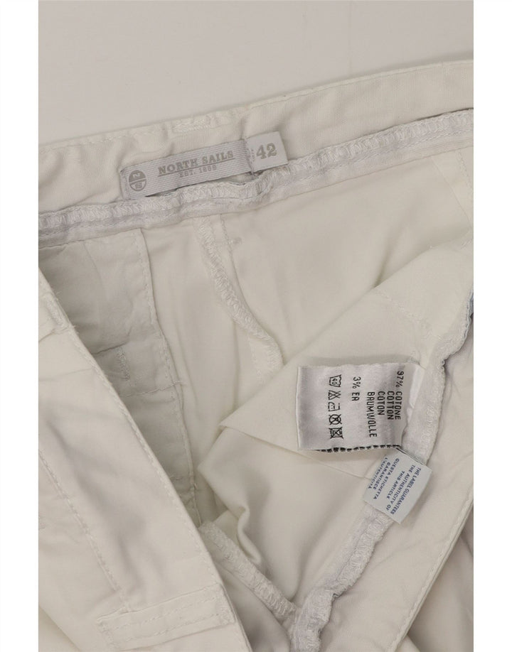 NORTH SAILS Womens Straight Cropped Trousers EU 42 Large W32 L24 White