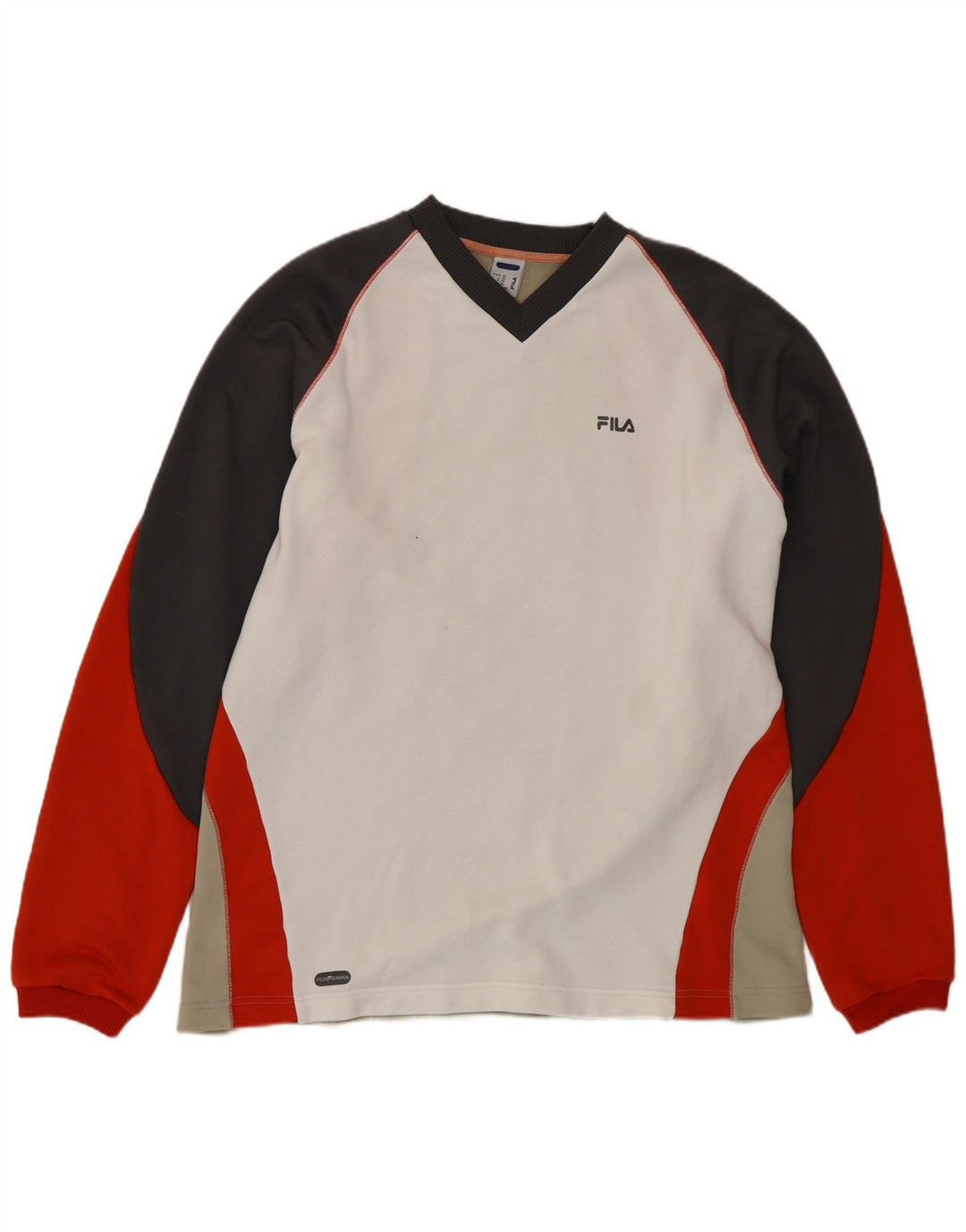 FILA Mens Sweatshirt Jumper XL Multicoloured Colourblock Polyester
